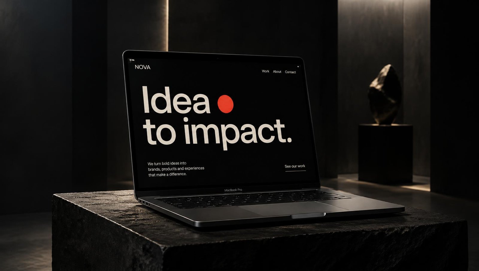 Web Development — Large premium website interface composition